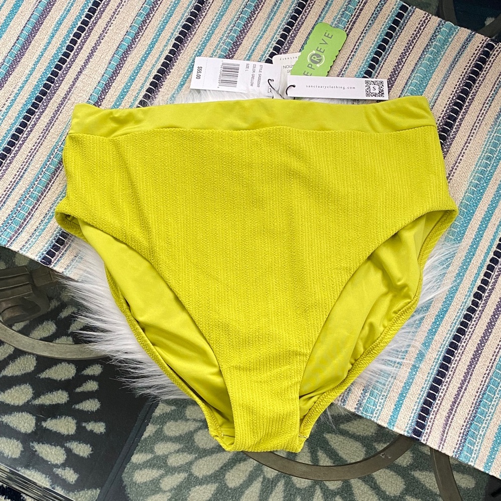 Sanctuary Sandbar banded high leg/ Rise swim bottoms size large